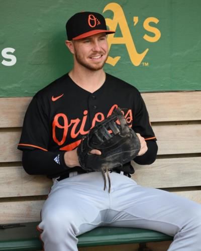 Ryan O'hearn Showcasing His Baseball Skills In Full Gear