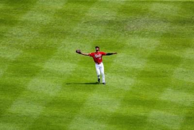 Athleticism And Focus: Aerial View Of Will Benson In Action