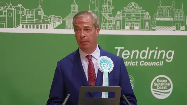 Nigel Farage elected Westminster MP at the eighth attempt as Reform UK leader wins Clacton