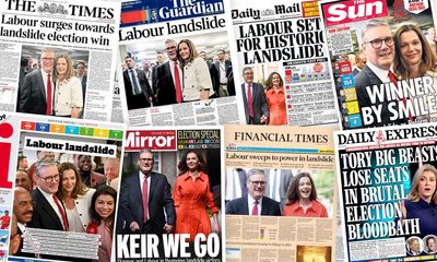 ‘Keir we go’: what the UK papers say as Labour wins landslide in general election