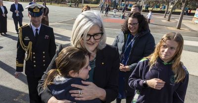 Governor-General Sam Mostyn visits Canberra schools and becomes our 'Chief Hugger'