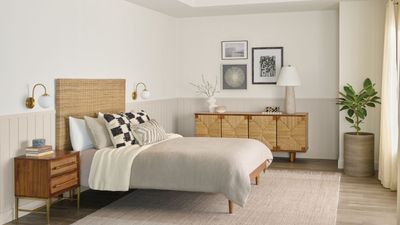 Sherwin-Williams' July color of the month is a warm white paint that 'blends modern simplicity with traditional style'