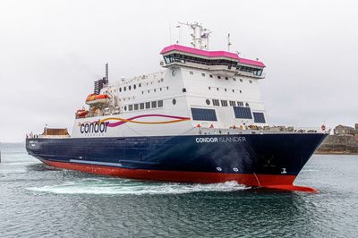 More than 100 passengers stranded after Condor Ferries vessel hits harbour wall