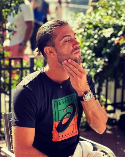 Borna Coric's Radiant Smile At A Cozy Cafe