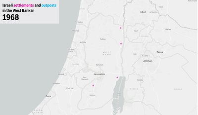 A look at how settlements have grown in the West Bank over the years