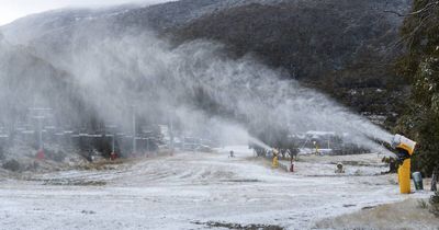 Snowmaking in full force at Perisher, Thredbo as skiing conditions improve