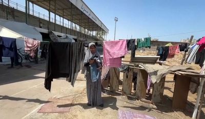 Gaza's biggest soccer stadium is now a shelter for thousands of displaced Palestinians