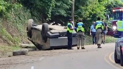 Tesla Cybertruck Overcooks Corner, Flips And Lands On Its Roof