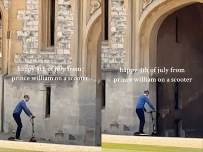 Fans delight at viral video of Prince William riding an electric scooter around Windsor Castle