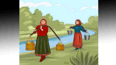 Optical illusion: Can you say which one of these two women is carrying more water?