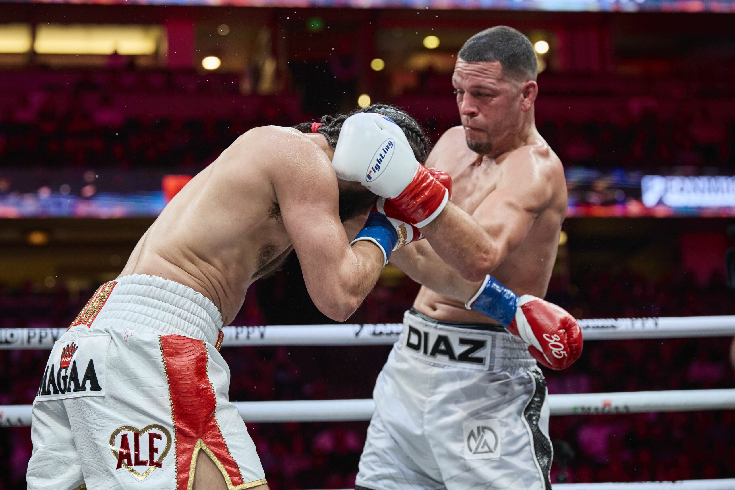 Nate Diaz wins thrilling boxing brawl vs. Jorge…