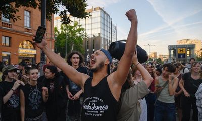 ‘We were so scared’: France’s centrist and leftwing voters breathe sigh of relief