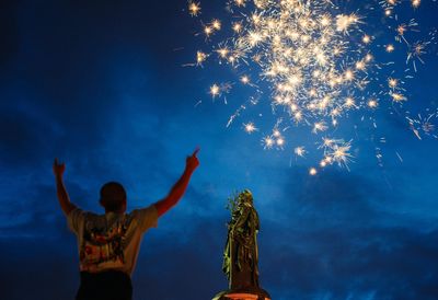 In pictures: Jubilant crowds celebrate French election results in Paris