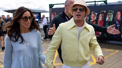 Brad Pitt And Girlfriend Ines De Ramon Take On The British Grand Prix