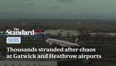 Thousands stranded after flight cancellations and delays at Gatwick and Heathrow airports
