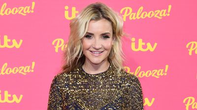 Helen Skelton's chic bomber jacket and chunky black sandals are the perfect casual alternative to floral dresses and wedges for summer