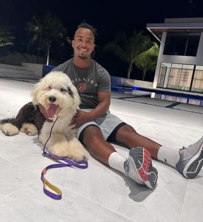 Jean Segura And His Beloved Pet Sharing A Joyful Moment
