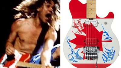 “One piece of rock and roll history that has remained absent for three decades”: Eddie Van Halen’s long-lost Canada flag Music Man has been unseen for 30 years – now it’s going up for auction