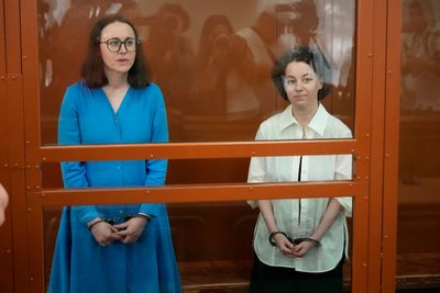 A Russian playwright and a theater director sentenced to prison on charges of advocating terrorism