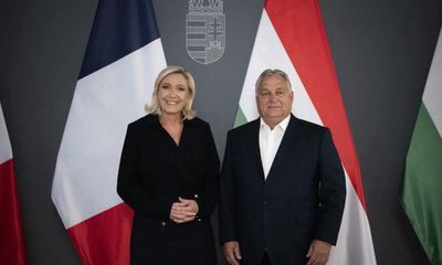 Le Pen and Orbán join forces in European parliament far-right alliance