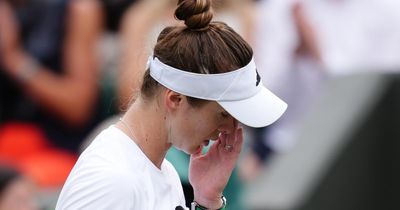 Svitolina breaks down in tears at Wimbledon after 30 killed in Kyiv missile strike