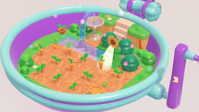 This adorable farming game is like a tiny Stardew Valley where you build your farm "inside a 90s toy," and I'm not surprised it already has 400% Kickstarter funding