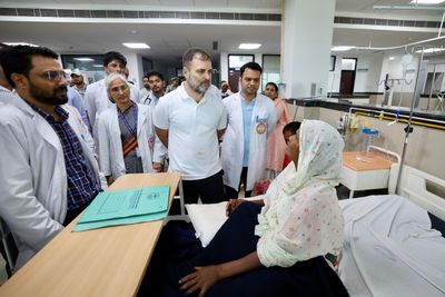 Congress Leader Rahul Gandhi inspects AIIMS Raebareli