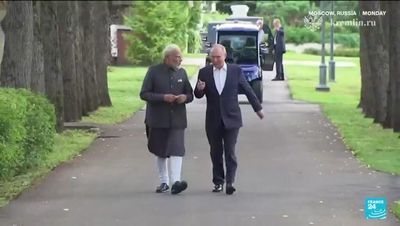 Modi tells Putin 'murder of innocent children heart-wrenching' on visit to Moscow day after Ukraine strikes