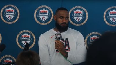 LeBron James Throws Sweet Pass to Anthony Edwards at Team USA Camp