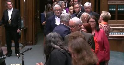 Jeremy Corbyn overheard taking dig at oath of allegiance in Commons