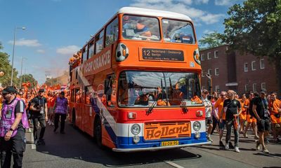‘Silly’ Oranje bus becomes Euros symbol for Dutch fans in Germany