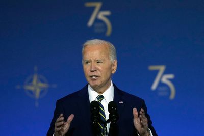 Joe Biden seeks to quell domestic fears over his fitness for office with NATO address to global leaders