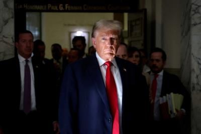 Former President Trump Introduces Son Barron At Florida Rally