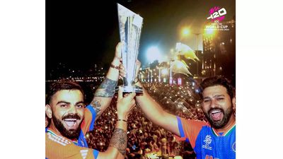 Watch: Unseen video of Virat Kohli convincing Rohit Sharma for a picture during T20 World Cup victory parade
