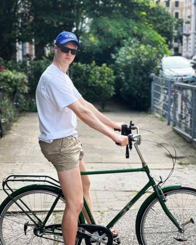 Anders Antonsen Relaxing On Bike Ride In Casual Attire