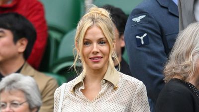 Sienna Miller swaps her signature boho style for ladylike polka dots at Wimbledon - and there's an unexpected detail you might not have noticed