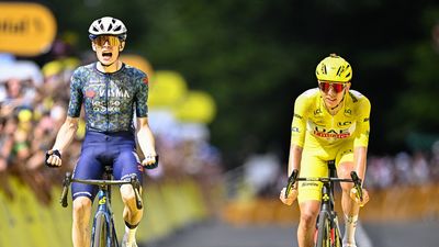 Jonas Vingegaard outsprints Tadej Pogačar to claim victory on stage 11 of the Tour de France