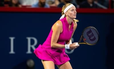 Petra Kvitova Dominates In Striking Purple Tennis Attire