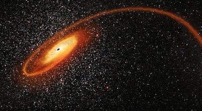 There's a Black Hole Hidden in this Photo of a Digested Dwarf Galaxy