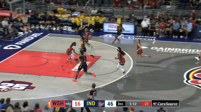 Caitlin Clark completed an amazing behind-the-back assist to NaLyssa Smith for the Fever