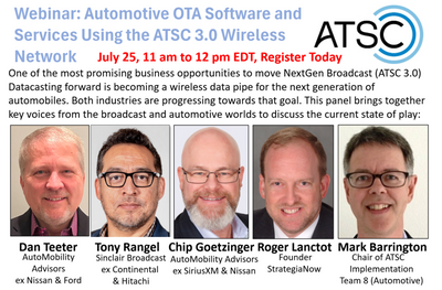 July Webinar To Examine State Of NextGen Broadcast Datacasting To Vehicles