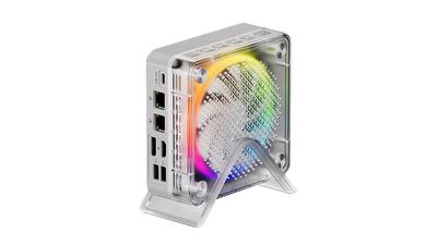 Someone plugged a huge colored fan on top of this tiny PC to deliver the cheapest 8845HS mini PC workstation to date — incredibly small barebone Topton Mini PC sells for much less than you'd think