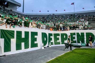 Look at the 2024 Michigan State football student section t-shirt