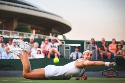 Caroline Garcia's Intense Focus On The Tennis Court