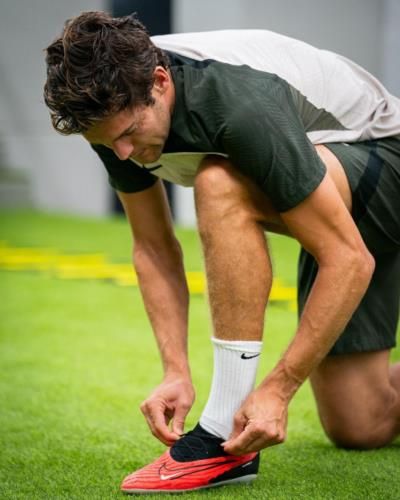 Marcos Alonso's Focused Moment On The Soccer Field