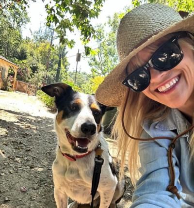 Reese Witherspoon's Stylish Outdoor Moment With Her Dog