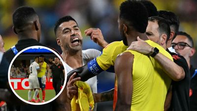 Did Luis Suarez try and bite someone again? Uruguay forward embroiled in ugly Copa America scenes