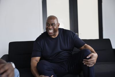 Magic Johnson tells young athletes the secret to staying ahead