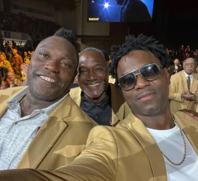 Football Legends Edgerrin James, Derrick Brooks, And Warren Sapp Unite