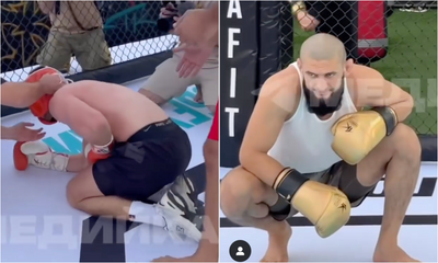 Video: Khamzat Chimaev destroys Russian influencer with brutal body shot beatdown